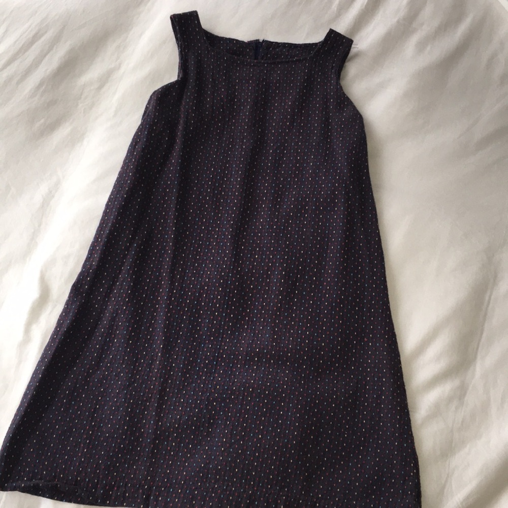 Vintage Shift Dress with Embroidered Pattern